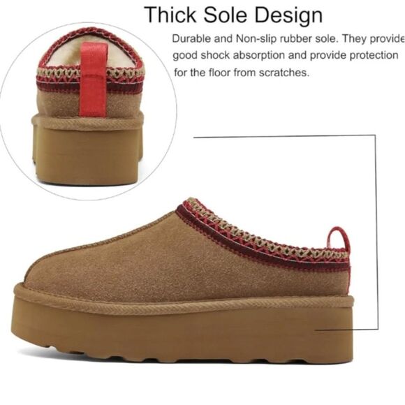 SMajong Women Winter Snow Boots Thickened Flat Boots Fur Lined Warm Durable Shoe - Picture 3 of 10